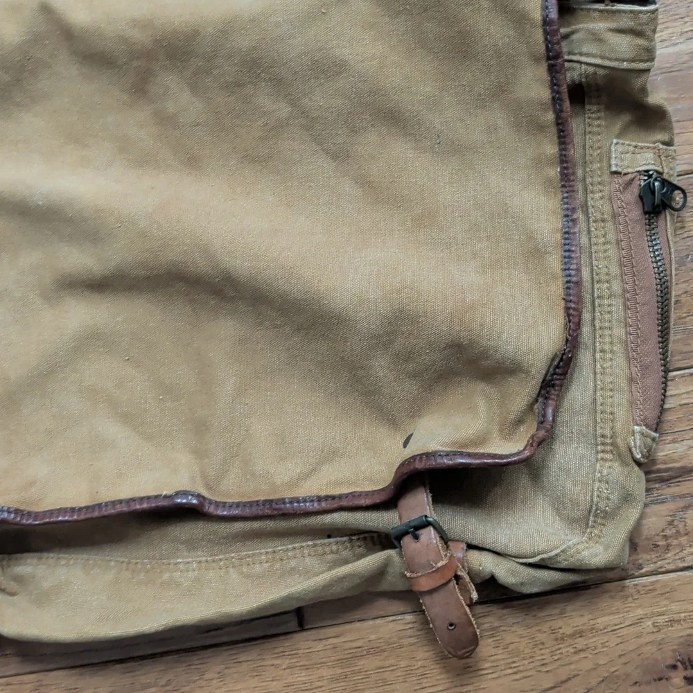 Old Navy Surplus Gear Vintage Brown Canvas Large Messenger Bag
